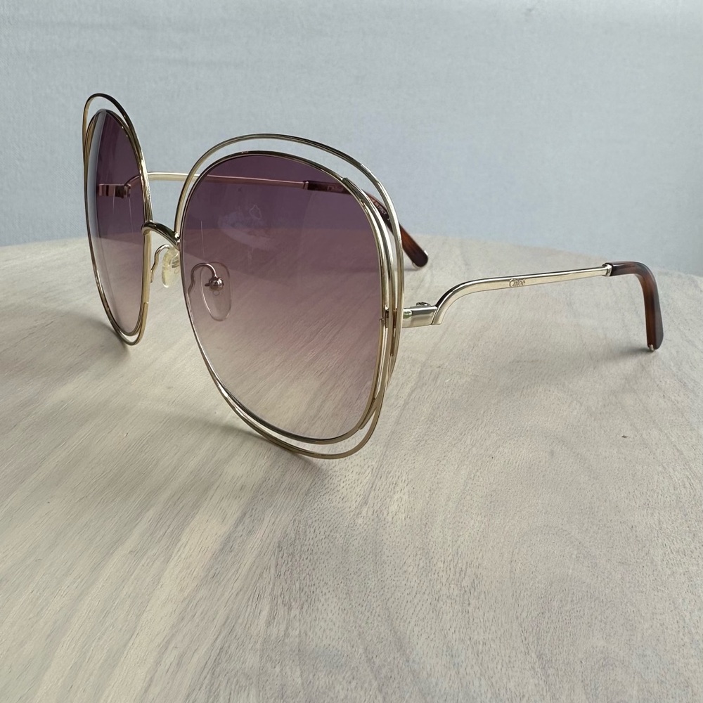 Elegant Gold and Purple Sunglasses